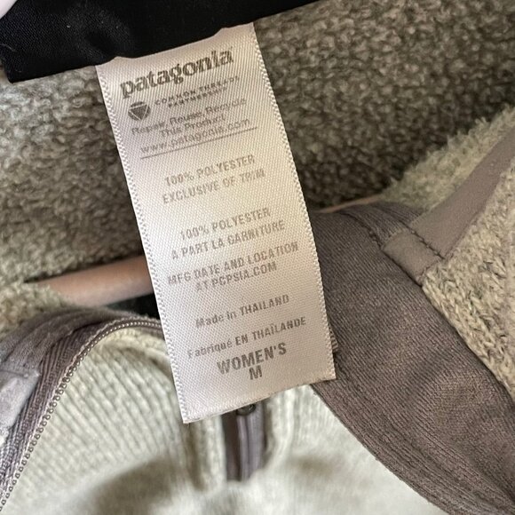Patagonia Womens Better Sweater 1/4 Zip Fleece Birch White Gray $139 - Picture 9 of 10